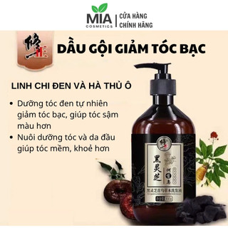 Dầu gội giảm tóc bạc Hà Thủ Ô Linh Chi Đen 300g - Dưỡng tóc đen, chắc khoẻ, mượt tự nhiên