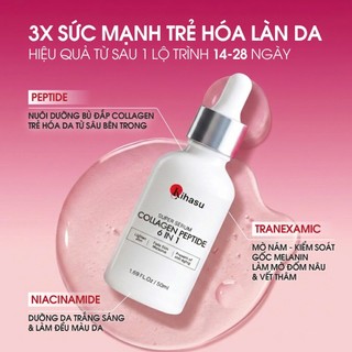 Combo Mờ Nám Sáng Da Với Serum và Kem Collagen Kihasu 6in1 Size Lớn Dưỡng Trắng, Ẩm Mịn Ngừa Lão Hóa, Giảm Thâm