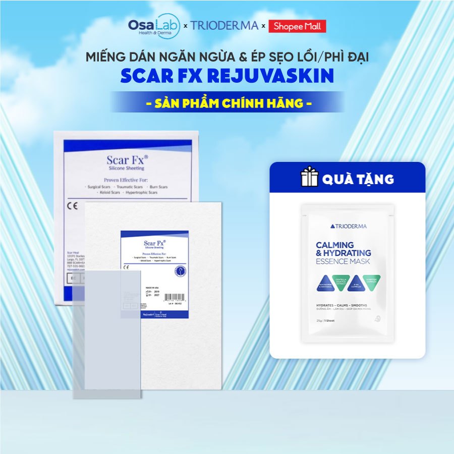 Miếng Dán Ngăn Ngừa Và Ép Sẹo Lồi / Phì Đại Rejuvaskin Scar FX