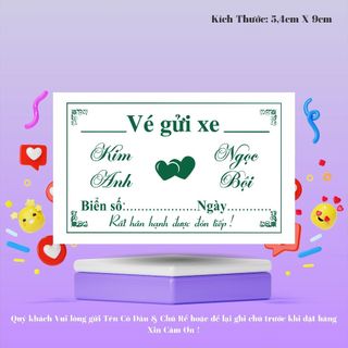 Vé Gửi Xe Đám Cưới.