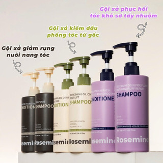 Bộ Dầu Gội Xả Rosemine Phục Hồi Tóc Khô Xơ Giúp Tóc Mượt Mà  500ml 1000ml - Bebeau