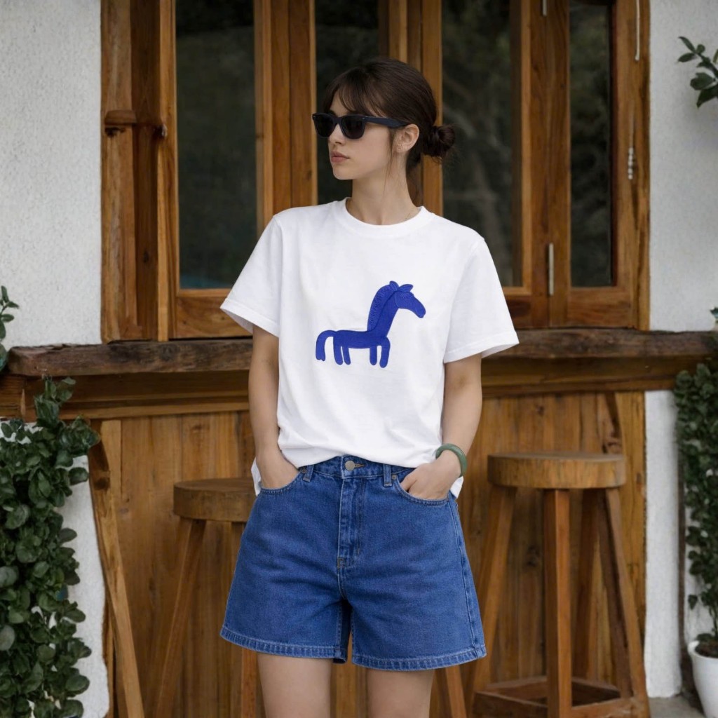Áo Thun Mirage Thêu Ngựa Local Brand Chất 100% Cotton Mềm Mịn Thoáng Mát.