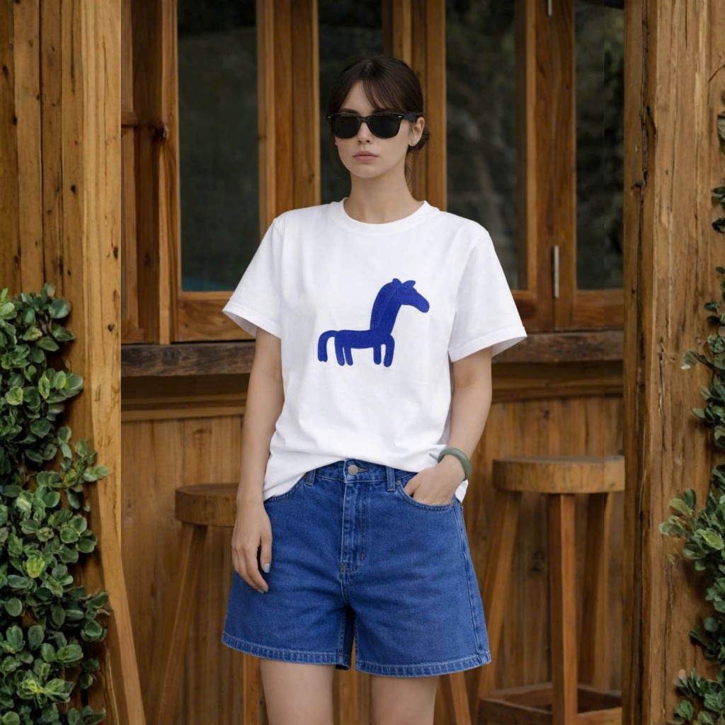 Áo Thun Mirage Thêu Ngựa Local Brand Chất 100% Cotton Mềm Mịn Thoáng Mát.
