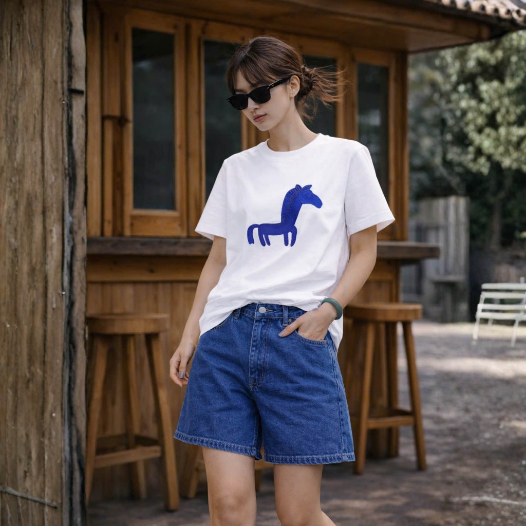 Áo Thun Mirage Thêu Ngựa Local Brand Chất 100% Cotton Mềm Mịn Thoáng Mát.