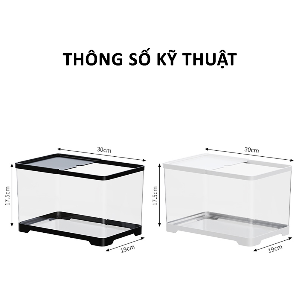 Bể cá mini nhựa acrylic siêu trong phụ kiện bao gồm có đèn led và máy lọc tiện lợi dễ sử dụng