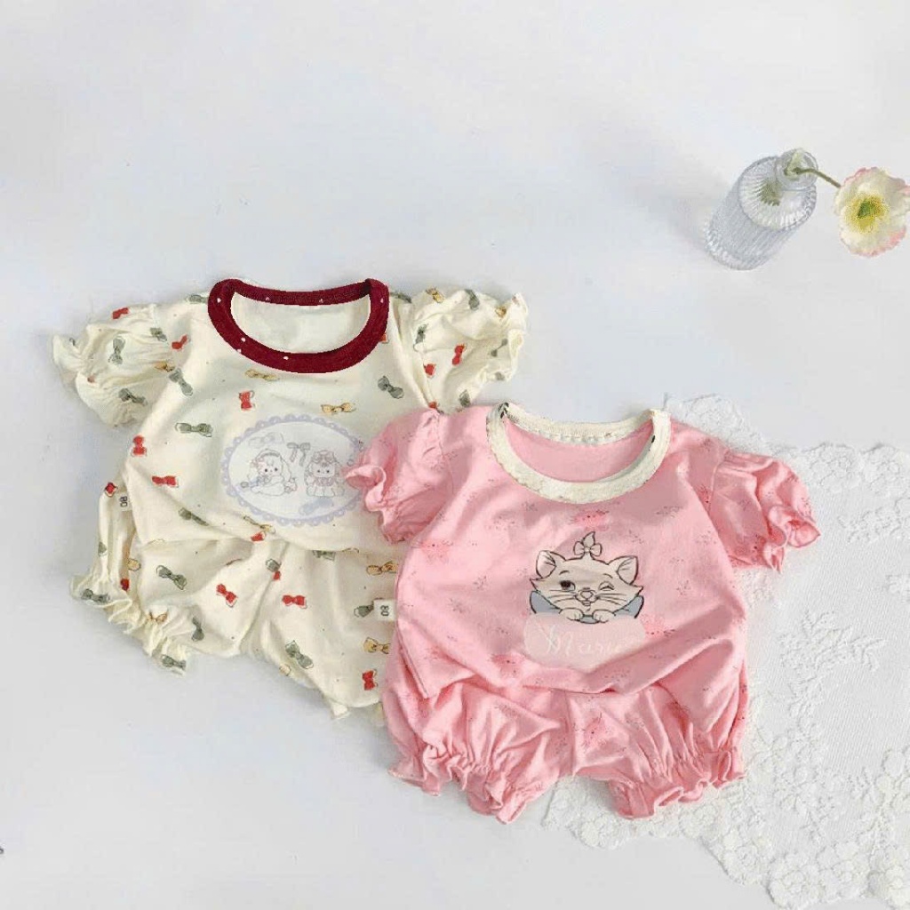 Sét Bộ Đồ Quần Áo Bèo Họa Tiết Hoạt Hình Dễ Thương Dành Cho Bé Từ 9-35kg Chất Xu 4 Chiều