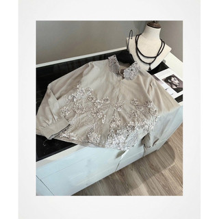 •𝙆𝙞𝙣𝙜𝙨𝙝𝙤𝙥𝙗𝙚𝙖𝙪𝙩𝙮•Áo Sơ Mi Thô Cổ Ren Cao Cấp QC