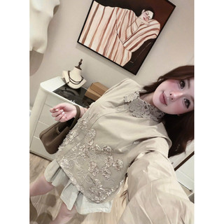•𝙆𝙞𝙣𝙜𝙨𝙝𝙤𝙥𝙗𝙚𝙖𝙪𝙩𝙮•Áo Sơ Mi Thô Cổ Ren Cao Cấp QC