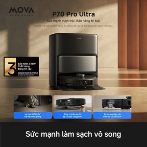 Robot Hút Bụi Lau Nhà MOVA P70 Pro Ultra | Lực Hút Đỉnh Cao 30.000Pa, Giặt Nước Nóng 100 Độ | BH 3 Năm
