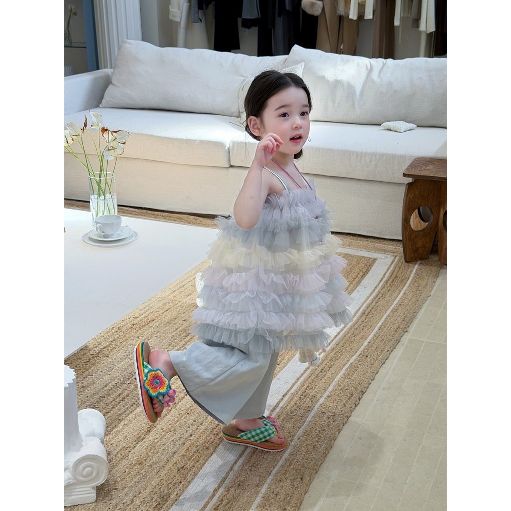 CANDI MIMI Áo babydoll hai dây voan nhiều tầng cao cấp - NL6063