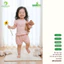 AMI0388 - Bộ Cộc Tay Smile Anminaza Vải Petit Sợi Tre Co Dãn Thoáng Mát Dành Cho Bé Gái