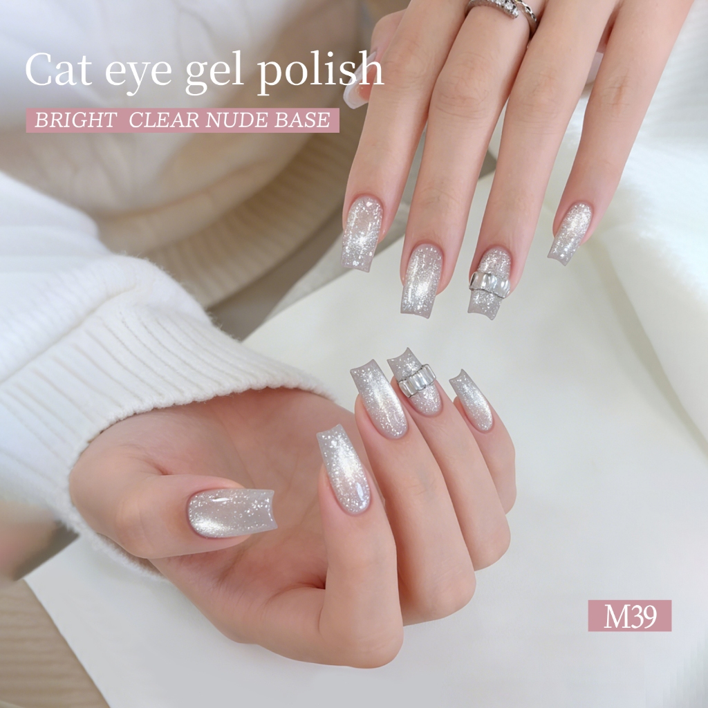 XEIJAYI 10ml - Sơn móng tay Super Bright Moonshine White Cat's Eye Gel cho tiệm làm móng và mọi tông màu da.