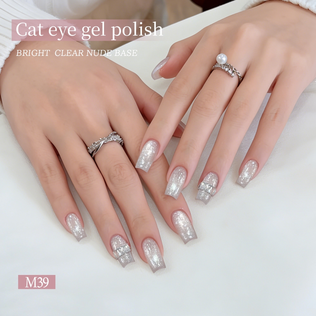 XEIJAYI 10ml - Sơn móng tay Super Bright Moonshine White Cat's Eye Gel cho tiệm làm móng và mọi tông màu da.