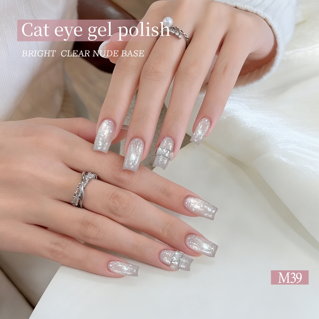 XEIJAYI 10ml - Sơn móng tay Super Bright Moonshine White Cat's Eye Gel cho tiệm làm móng và mọi tông màu da.