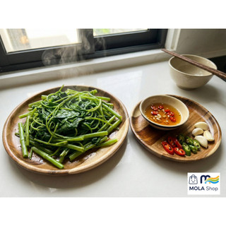 [Hàng mới] Khay gỗ hình tròn, khay decor trang trí chụp ảnh, bưng bê phục vụ nhà hàng quán cafe