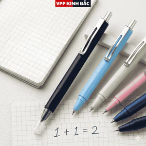 35K/ 2 Bút Máy Bấm KT09 (Mỗi bút kèm 1 ống mực không xóa + pistong hút mực lọ), nét chữ 0.38 mm viết êm trơn, mượt mà.
