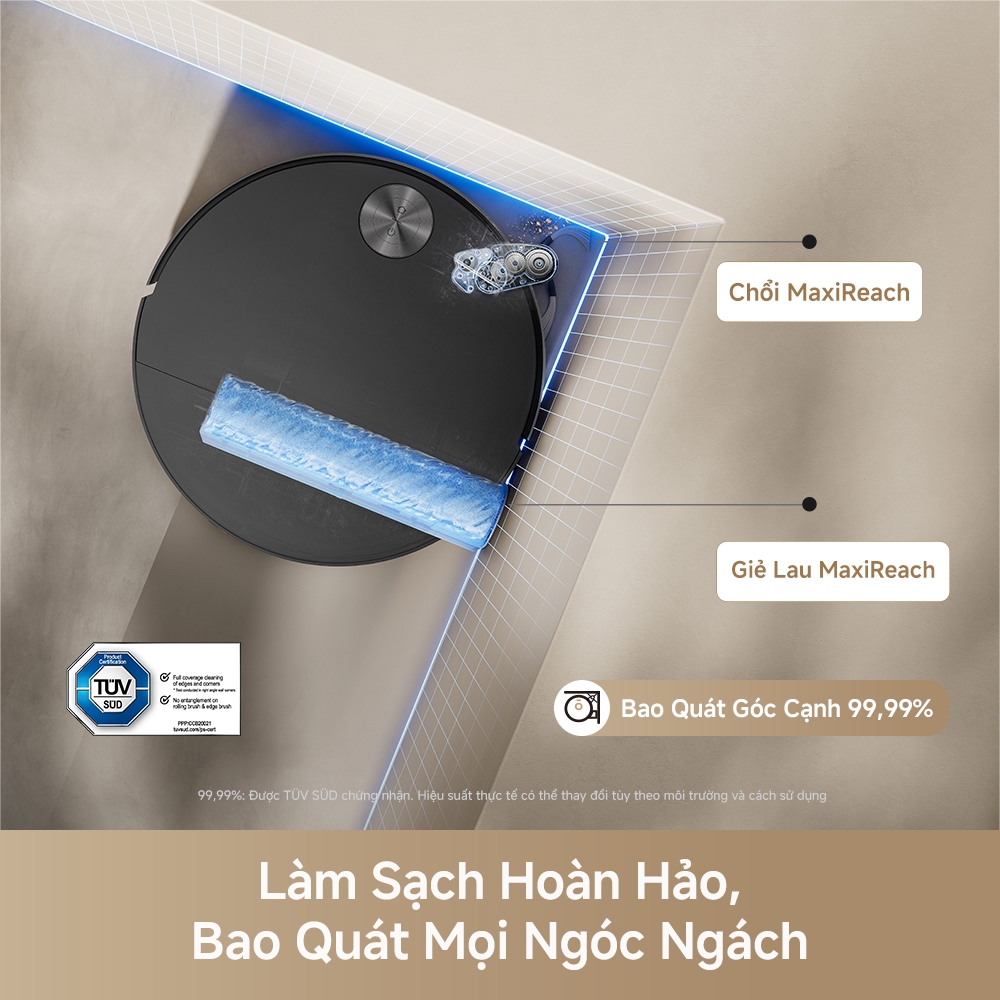 Robot hút bụi lau nhà Mova S70 Roller | Lực hút đỉnh cao 28.000Pa, Siêu công nghệ | BH 36 tháng