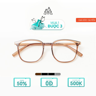 Gọng kính thời trang nam nữ ANNA chất liệu nhựa dẻo cao cấp dáng vuông unisex cá tính OL 27009