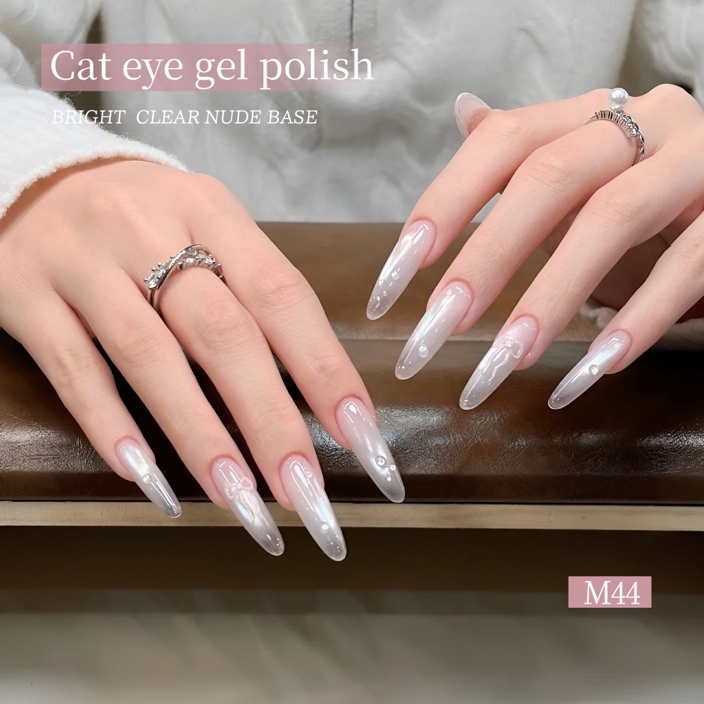 XEIJAYI 10ml - Sơn móng tay gel mắt mèo màu hồng hoa anh đào, thích hợp sử dụng tại salon và cho mọi tông da.