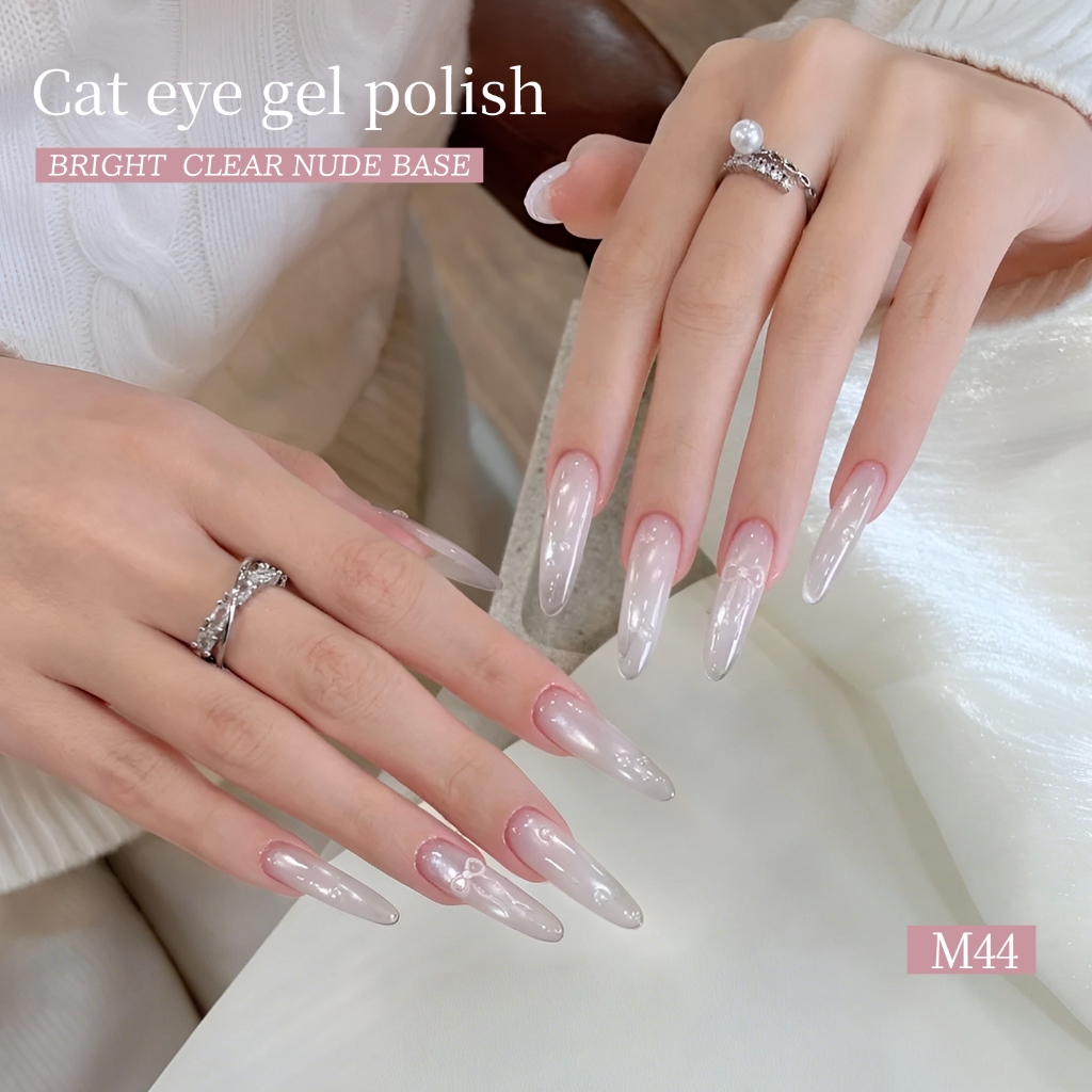 XEIJAYI 10ml - Sơn móng tay gel mắt mèo màu hồng hoa anh đào, thích hợp sử dụng tại salon và cho mọi tông da.