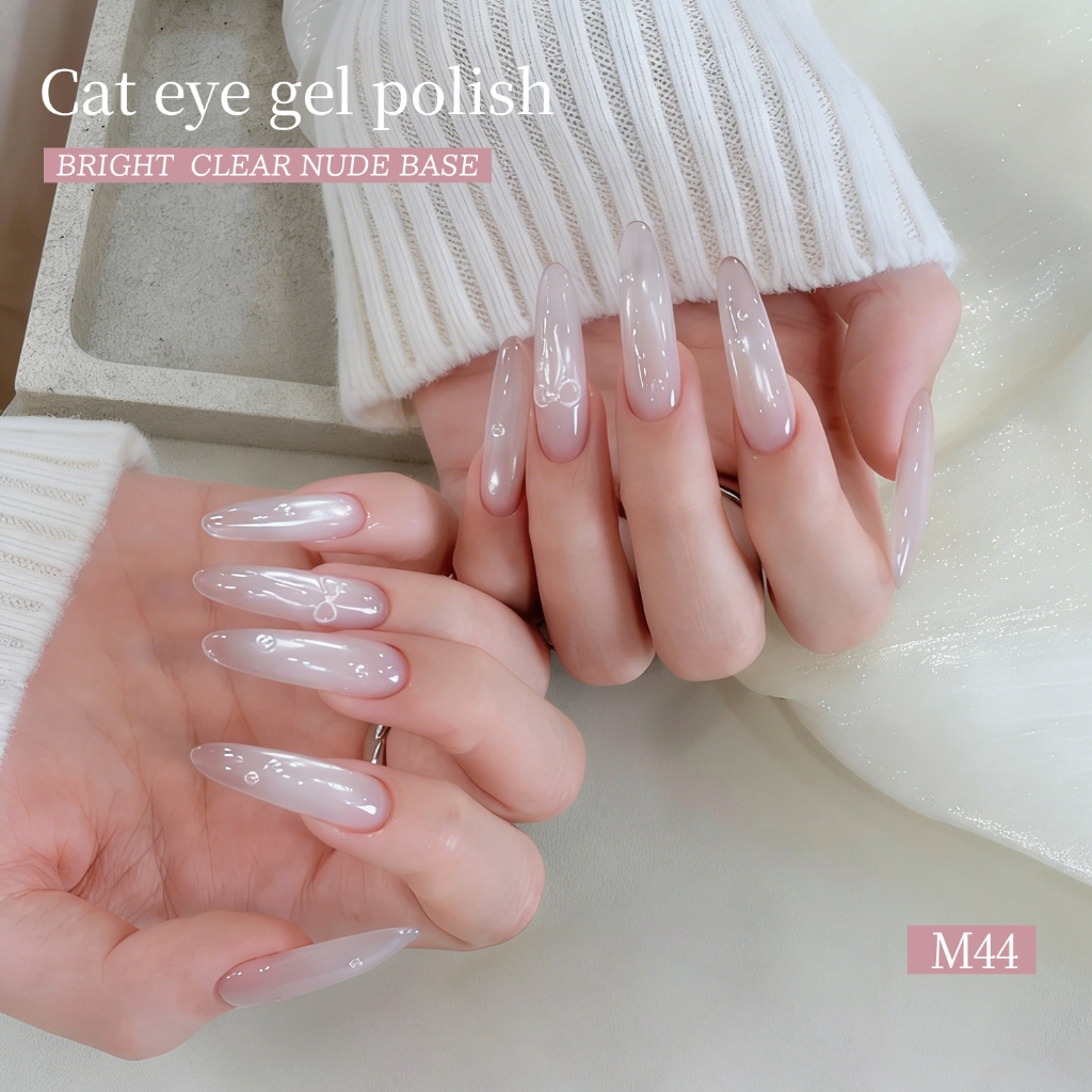 XEIJAYI 10ml - Sơn móng tay gel mắt mèo màu hồng hoa anh đào, thích hợp sử dụng tại salon và cho mọi tông da.