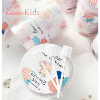 Hộp 30 rơ lưỡi EmmaKids chính hãng, tưa lưỡi sơ sinh cao cấp
