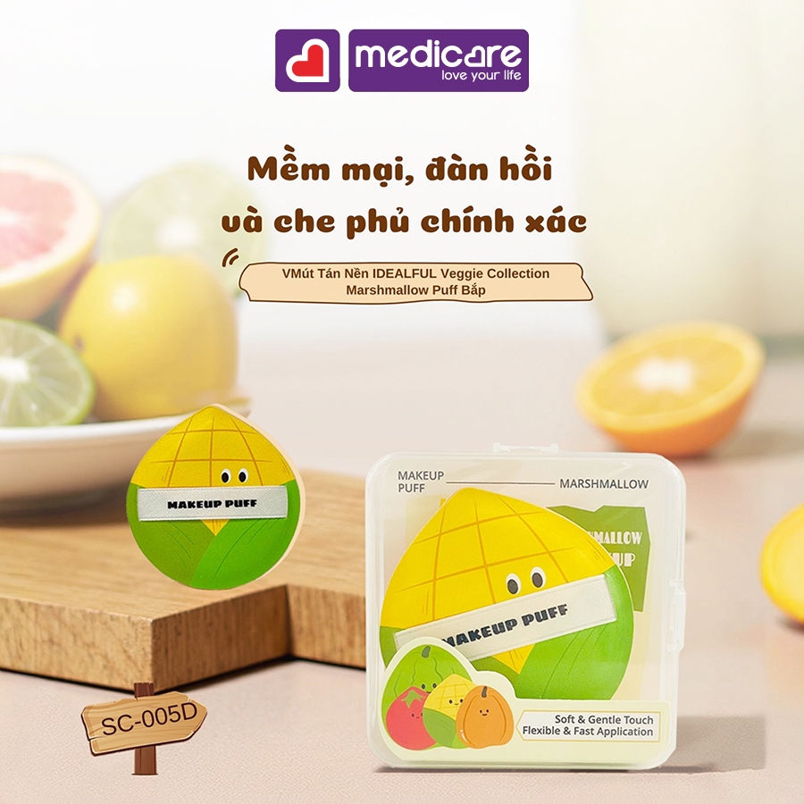 Mút tán nền IDEALFUL Veggie Collection Marshmallow Puff