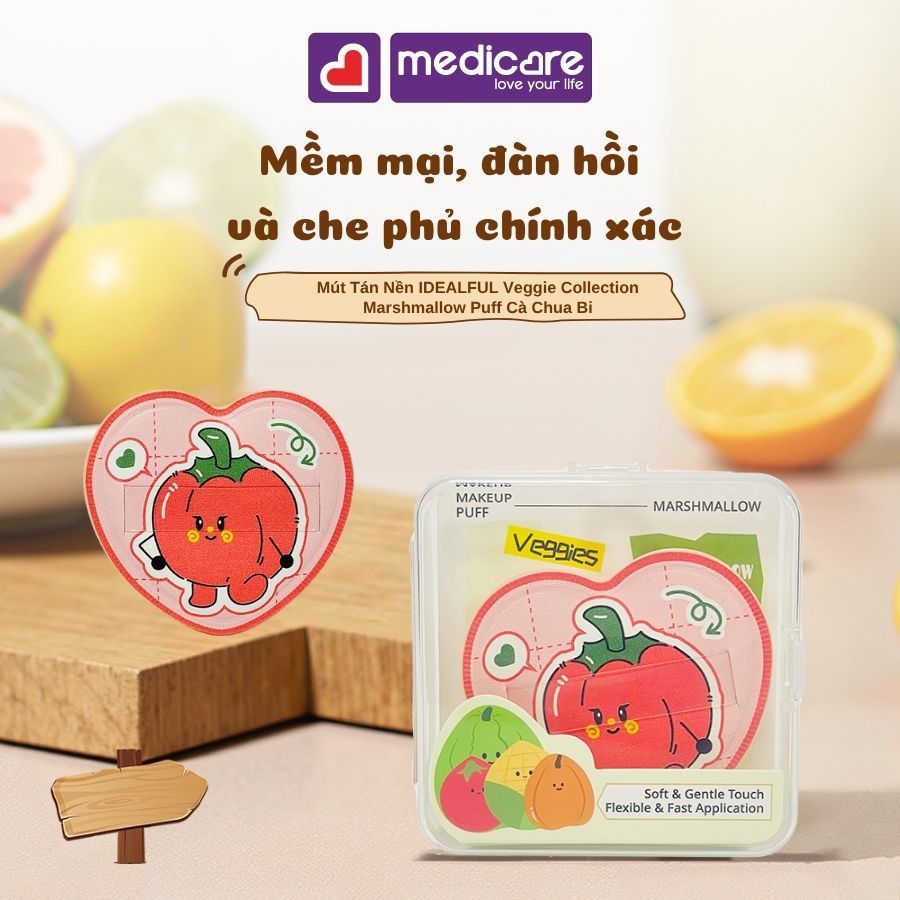 Mút tán nền IDEALFUL Veggie Collection Marshmallow Puff