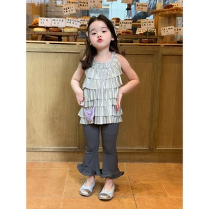 CANDI MIMI Áo yếm xanh nhiều tầng - NL6174
