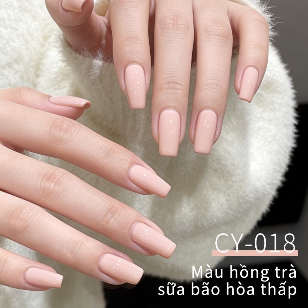 XEIJAYI 40ml - Sơn móng tay dạng gel màu hồng trà sữa mới, bền màu và lâu trôi, phù hợp với mọi tông da.