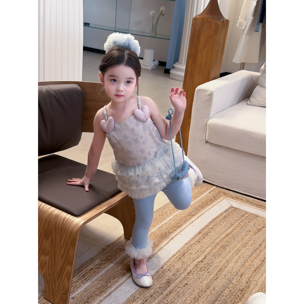 CANDI MIMI Áo hai dây đính trái tim bèo tầng - NL6176