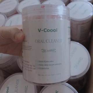 Hộp 30 thanh rơ lưỡi Vcoool, tưa lưỡi sơ sinh dùng 1 lần