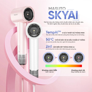 Máy sấy tóc ion âm Masuto SkyAI cảm biến tự động điều chỉnh nhiệt bảo vệ tóc bảo hành 24 tháng