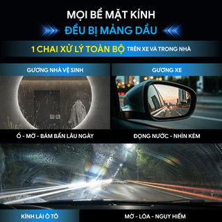 NOMA 911 Tẩy Ố Kính Ô Tô – Xóa Màng Dầu, Cặn Canxi, Giảm Lóa Ban Đêm, Làm Sạch Kính Lái (Kèm Pad)