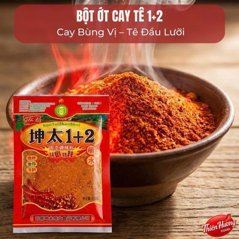 5 Gói 40g Bột ớt 1+2 Haidilao Tê Cay Chuẩn Vị Trung Hoa - Gia Vị Chấm Đồ Nướng, Lẩu Khay.s7