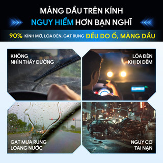 NOMA 911 Tẩy Ố Kính Ô Tô – Xóa Màng Dầu, Cặn Canxi, Giảm Lóa Ban Đêm, Làm Sạch Kính Lái (Kèm Pad)