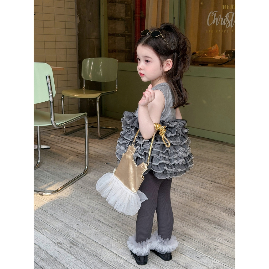 CANDI MIMI Áo sát nách gấu voan nhiều tầng - NL6193