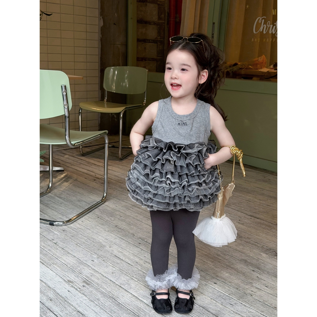 CANDI MIMI Áo sát nách gấu voan nhiều tầng - NL6193