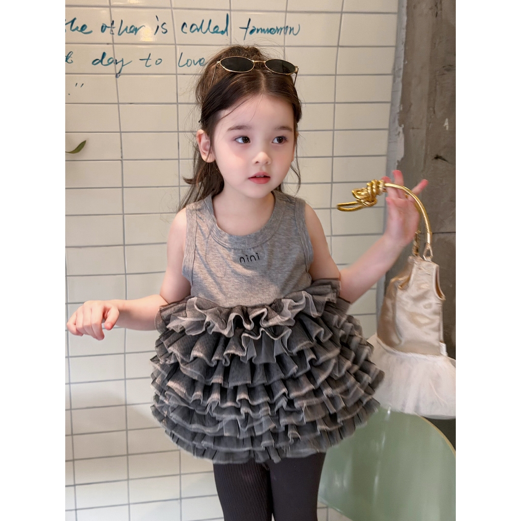 CANDI MIMI Áo sát nách gấu voan nhiều tầng - NL6193