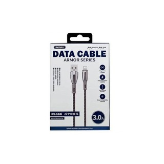 Cáp sạc Remax RC-162i Armor Series cổng USB to Laining max 3A - cáp bọc dù dài 1m đầu cắm hợp kim