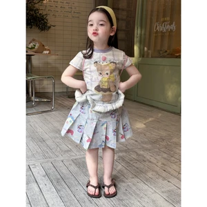 CANDI MIMI Áo thun kẻ gấu bèo phao ngộ nghĩnh - NL6251