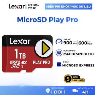 Thẻ nhớ Lexar Play Pro microSDXC Express 256GB - 1TB, Tốc độ đọc 900Mb/s, Cho máy chơi game, Nintendo Switch