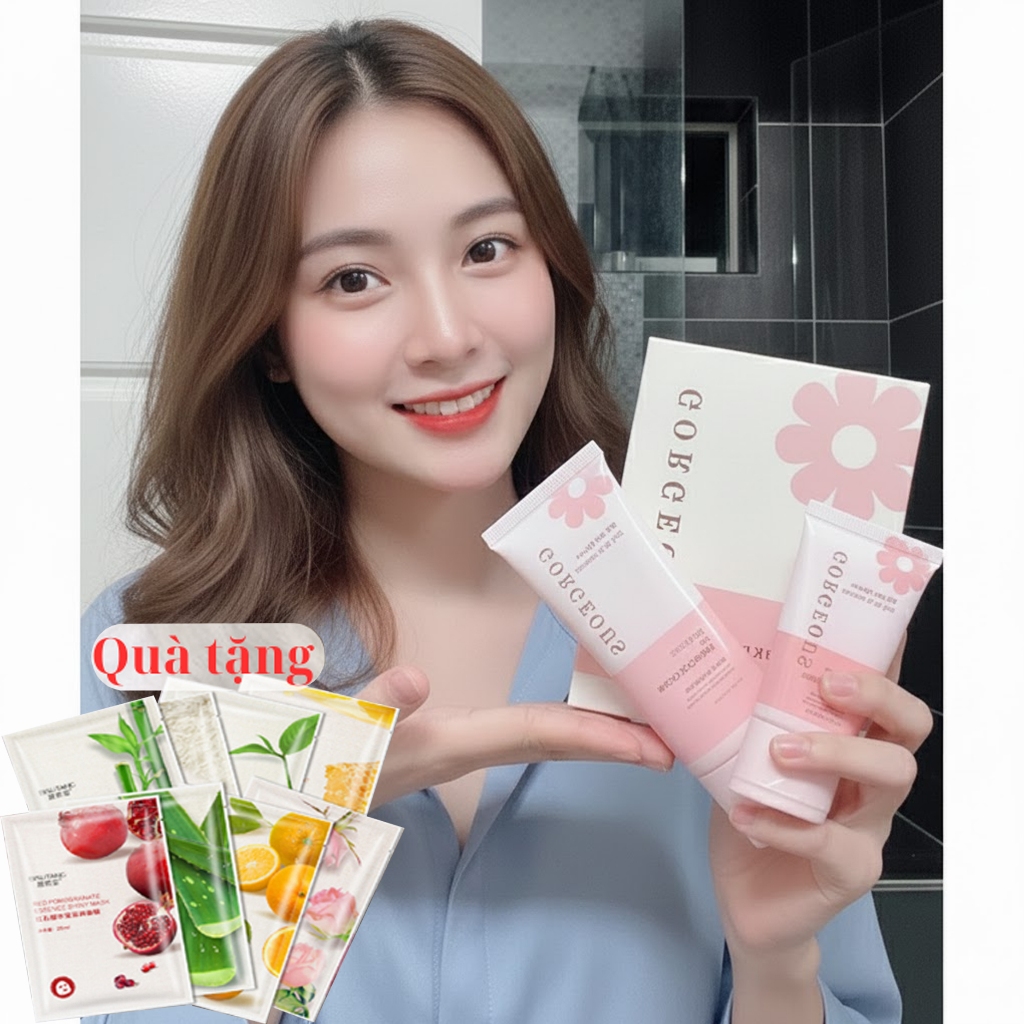 [Tặng 2Mn] Set Kem Chống Nắng Gorgeous Quốc Dân Nâng Tone Siêu Đẹp, Không Bết Rít - Tuýp 100g Tặng Kèm Tuýp 50g