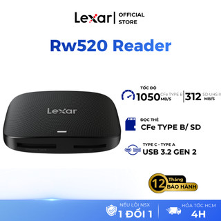 Đầu đọc thẻ Lexar RW520 Professional CFexpress Type B/ Thẻ SD USB 3.2 Gen 2, BH chính hãng 12 tháng