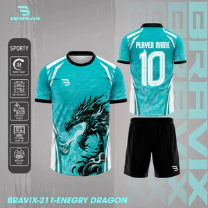 Bravix Bộ Quần Áo Bóng Đá Concept Energy Dragon Vải MÈ CARO DRIFIT Cao Cấp Thấm Hút Mồ Hôi Tốt Size S-2XL BRAVIX