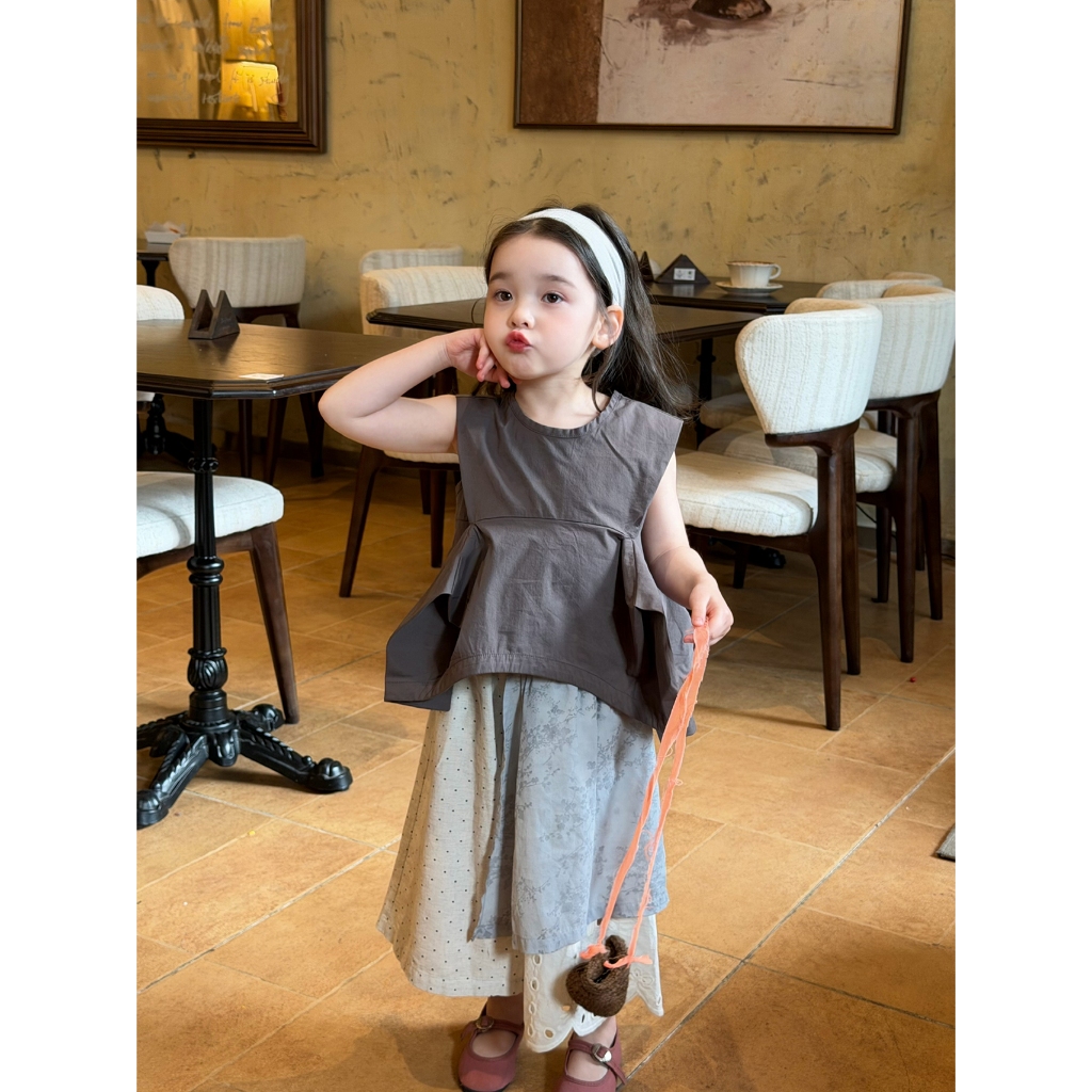 CANDI MIMI Áo sát nách babydoll cách điệu - NL6430