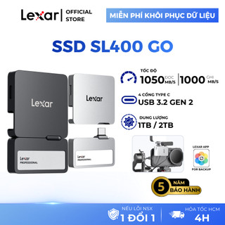 Ổ cứng di động Lexar kèm Hub Go SL400 SSD 1TB/ 2TB, tốc độ đọc 1050Mb/s, 4 cổng type C, BH 3 - 5 năm
