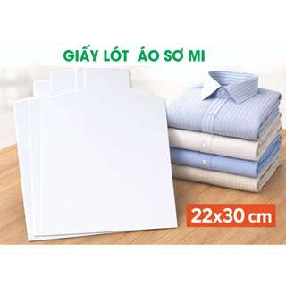 Combo 100 tờ giấy lót áo có cổ, giấy Ivory 300 ,22x30 cm , bìa lưng có cổ
