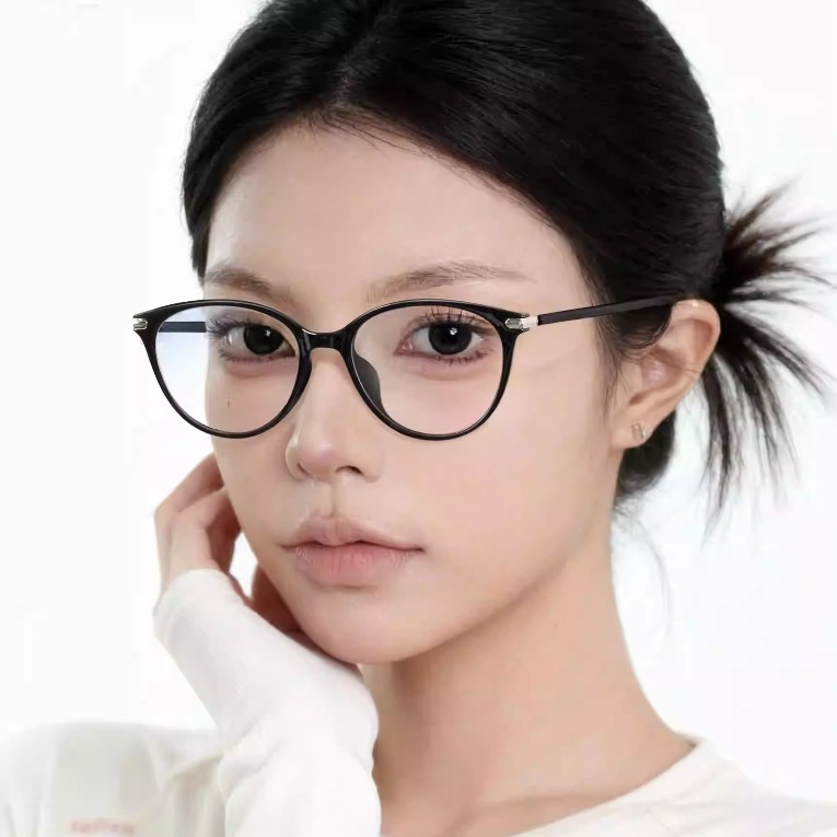 Kính Cận Nữ INNI Dáng Mắt Mèo Retro, Gọng TR90 Siêu Nhẹ Dẻo, Chống Ánh Sáng Xanh, Hợp Đi Học Đi Chơi