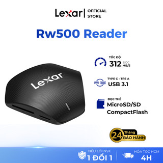 Đầu đọc thẻ nhớ Lexar RW500 đọc 3 khe thẻ SD, MicroSD và CompactFlash USB 3.1 Tốc độ 312MBs